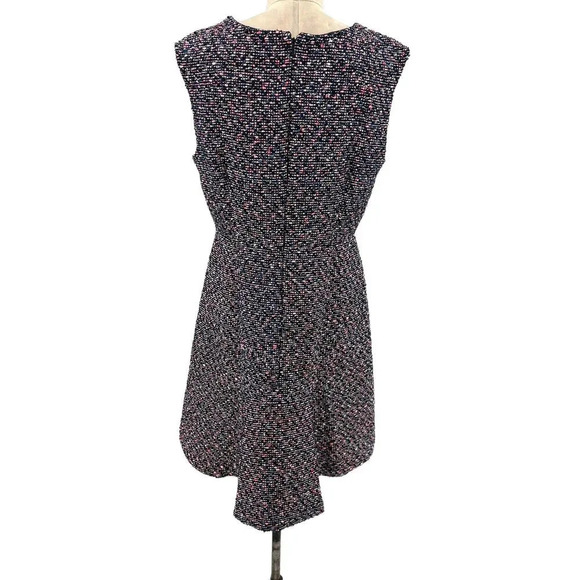 J. Crew A-line Dress in Confetti Tweed Navy Blue Pink Size 12 - Picture 8 of 15